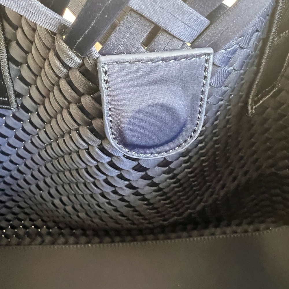 Naghedi Navy Woven Tote NWT - Picture 12 of 14